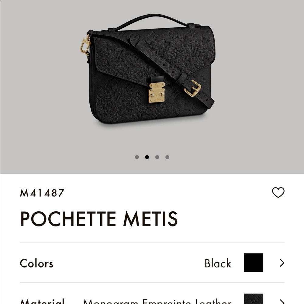 Black Louis Vuitton Pouchette Métis